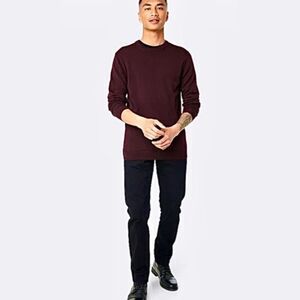 Cubus CBC 96% Lambswool Crewneck Sweater Burgundy Nylon Outdoor Sz L EU